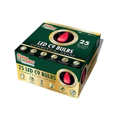 Holiday Bright Lights BU25LEDSC9-ORDA C9 0.6W Red LED Christmas Light Bulb