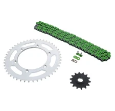 520-112L Green Non O Ring Chain & Sprocket Silver 14/47 Kawasaki KLX400 2003