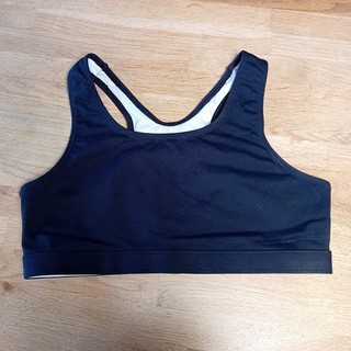 Womens Sportsjock Black Super Sports Bra Large 36" 40" D F Cup NEW (Other)