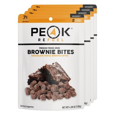 Fudge Brownie Dessert Bites 4-Pack | Freeze Dried Backpacking and Camping Foo...