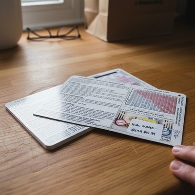 Durable HVAC Technician Reference Cards - Essential Tool for Refrigerant Issues