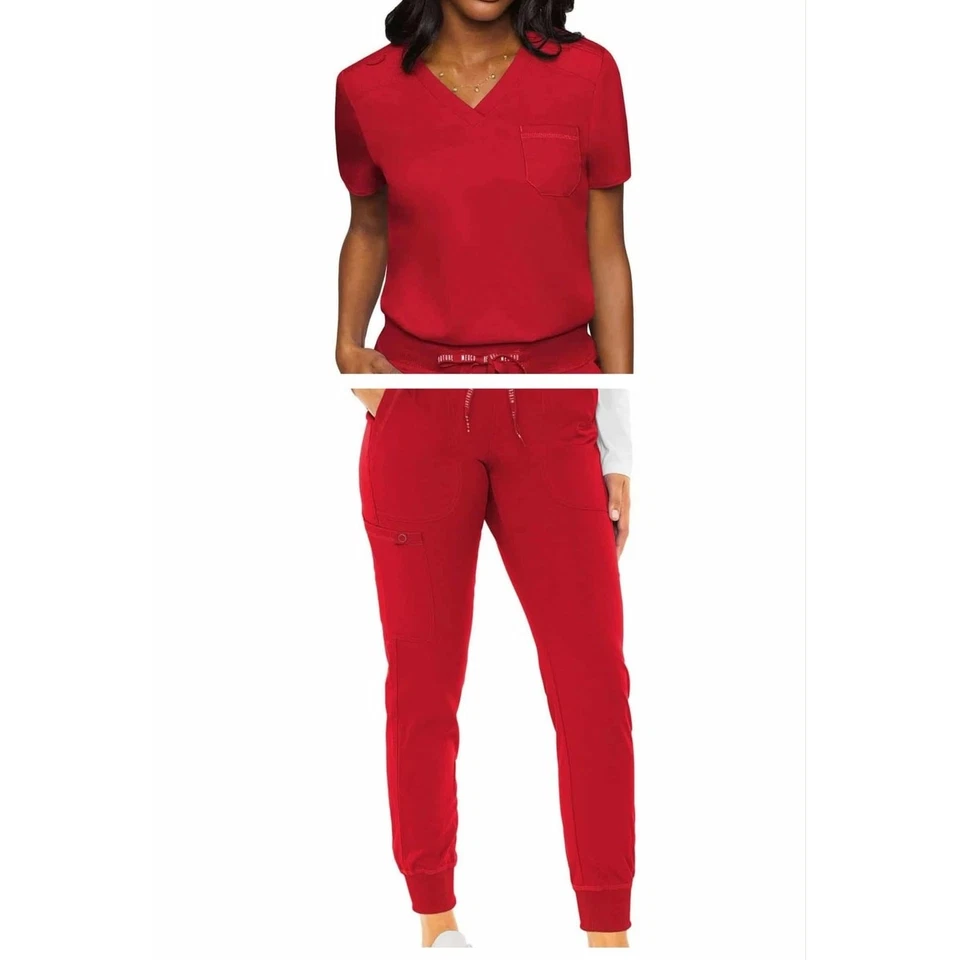 6 Sets Med Couture Grey's Anatomy Cherokee Nurse Srubs Red Blue Wine Med 13PCS - Image 2 of 4