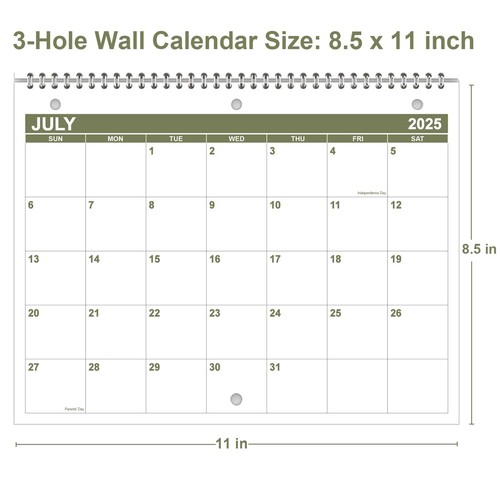 Calendar 2025-2026 for 3 Ring Binder - Calendar 2025-2026 from September 2025... - Picture 4 of 7