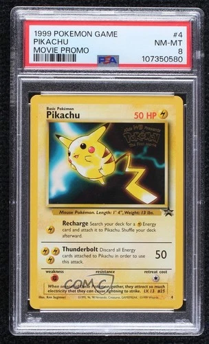 Pokemon The First Movie - Pikachu WOTC Black Star PSA 8 1999