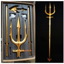Trident Aquaman 1:1 Steel Alloy 210cm Replica Model Collection Toy Gold Gift