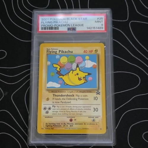 Nintendo Flying Pikachu Promo-Pokémon League 25 Black Star Promo PSA 9