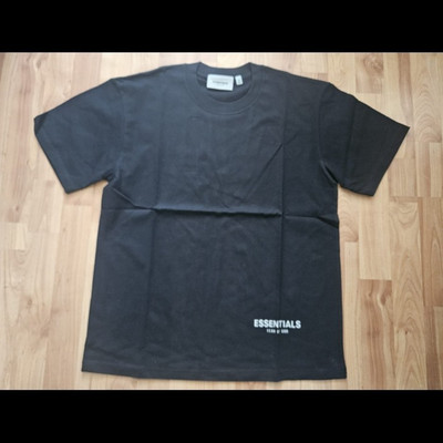 Essentials T-Shirt Herren M Schwarz Kurzarm Rundhals Logo Druckgrafik
