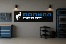 Off-Road SUV Banner 71x24 Black Garage Decor | Adventure Truck Wall Sign