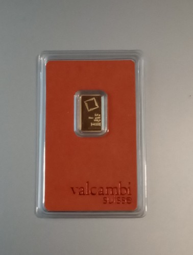 2,5 Gramm Valcambi Goldbarren (neu mit Assay)