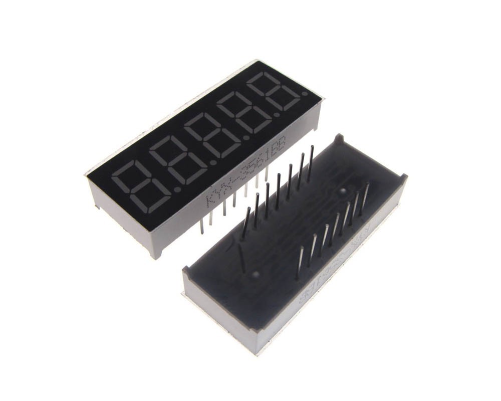 0.36" 5 Digit 7-Segment LED Display DIP Common Anode - Blue