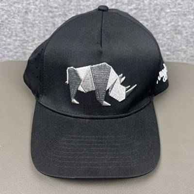 Waggle Hat Mens Snap Back Cap Gray Rhino Performance Golf Outdoors Adjustable