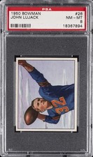1950 BOWMAN #26 JOHN LUJACK PSA 8
