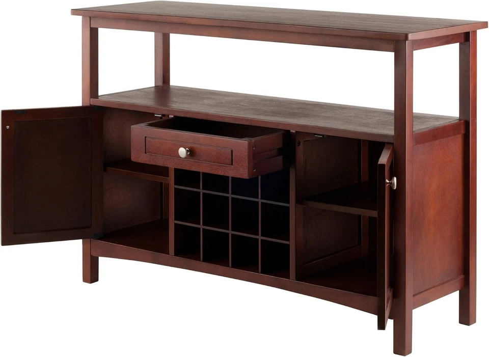 Winsome gabinete buffet Colby, nogal Foto 4 de 4