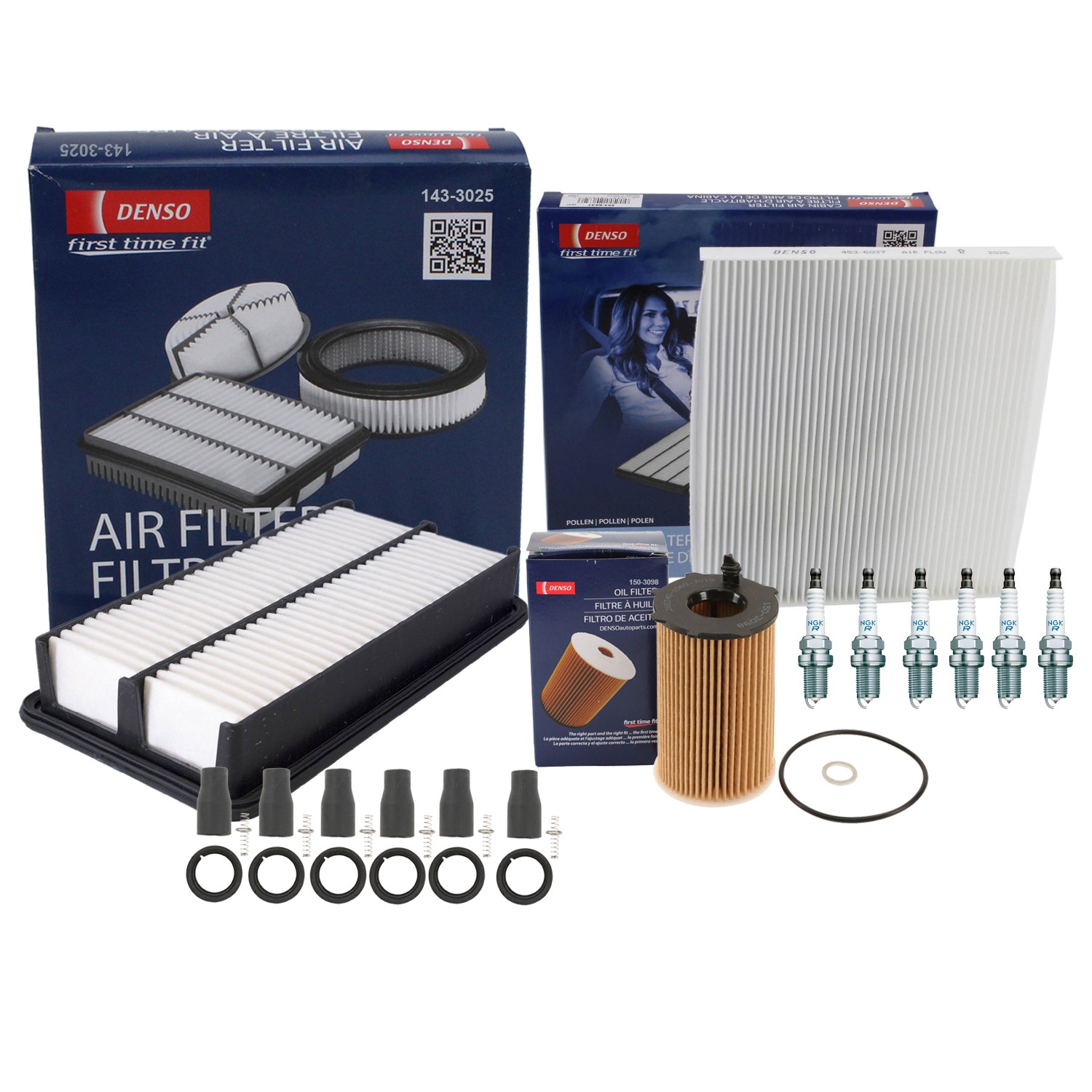 Denso Tune Up Kit NGK 6 Spark Plugs  Boots Kit for Sedona 3.5L V6 DOHC Vin 7