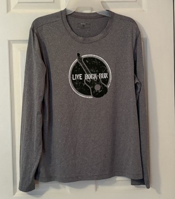 Brooks Live Rock Run Marathon Series Nashville Long Sleeve Performance Shirt S/M