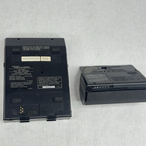 Vintage Realistic CD-3000 1986 Portable Compact Disc Player PARTS/AS-IS - Picture 11 of 13
