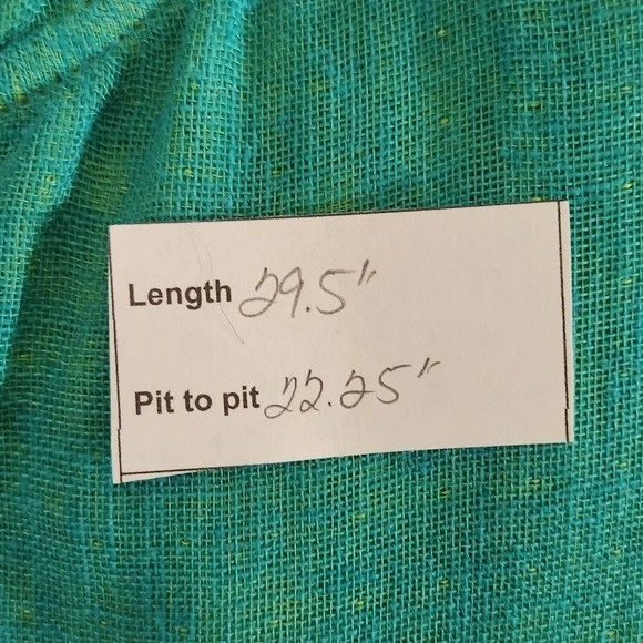 Chico's Linen Blend Button-up Hoodie Size XL Blue Linen Hoodie - Image 2 of 4