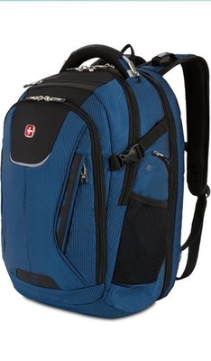 SwissGear Travel Tech Elite Laptop Backpack   Fits 16 Laptops Pockets Blue/Black