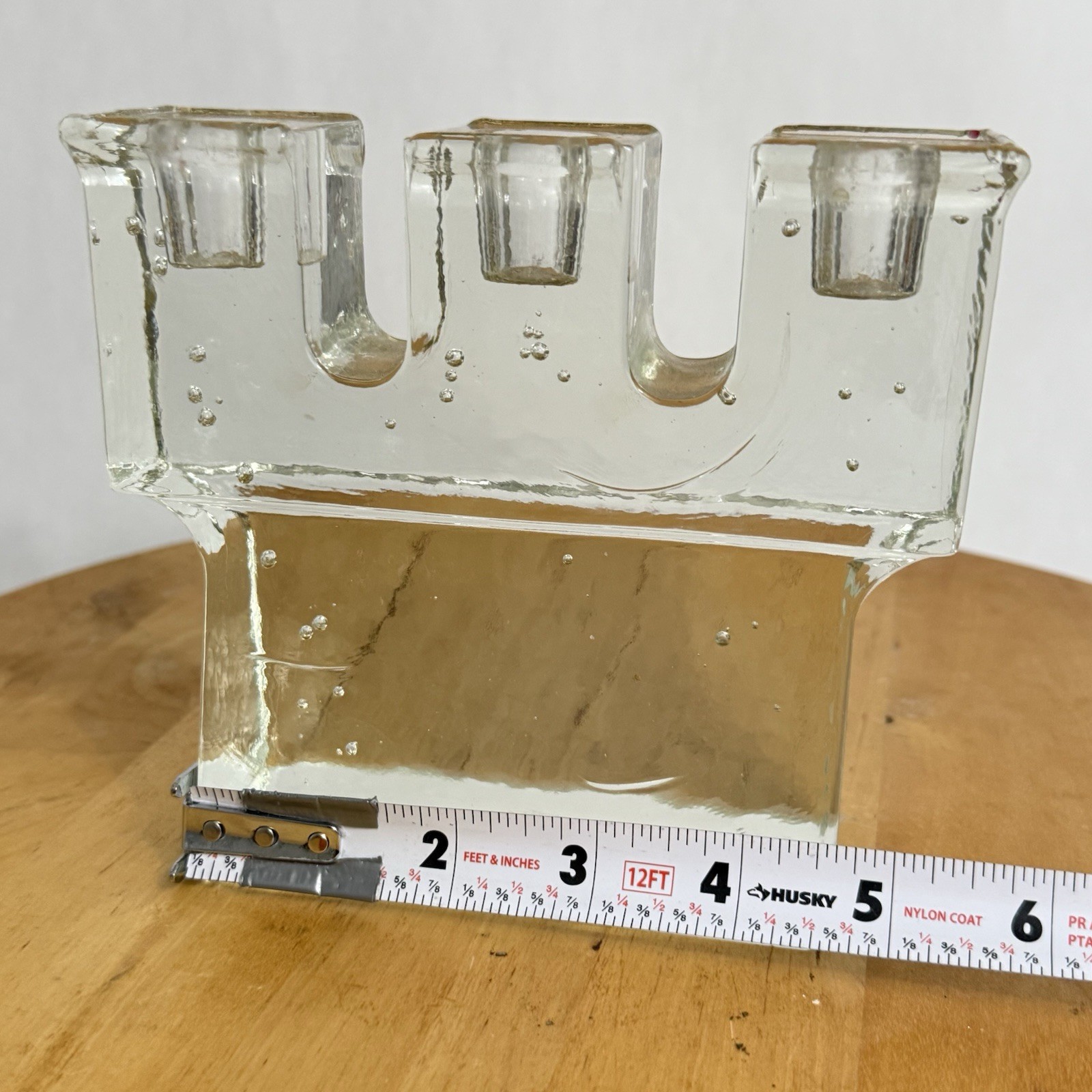 MCM Jens Quistgaard Dansk Candelabra Triple Ice Block Candlestick Holder Denmark