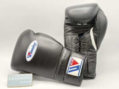 Winning ボクシンググローブ MS-600 16 oz black WINNING Boxing Gloves 16 oz MS-600 Black Lace Up String type