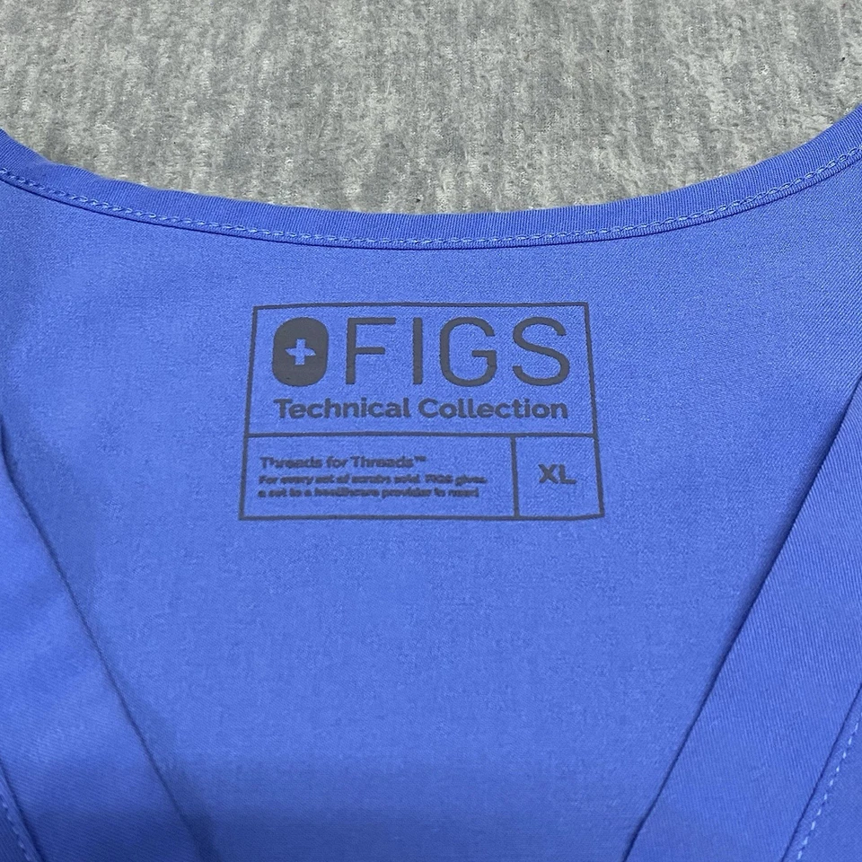 Conjunto Médico FIGS para Mujer XL Azul Catrina Blusa Médica y Zamora Pantalones para Correr Enfermería Foto 3 de 4