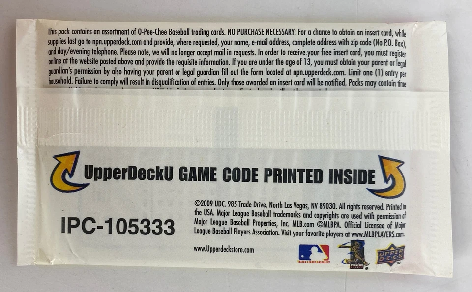 M523 O-Pee-Chee 2009 Baseball Collector Cards Brand New Sealed - Image 2 of 2