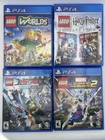 Sony PS4 4 Lego Game Lot: Harry Potter, Worlds, Ninjago, Marvel Super Heroes 2