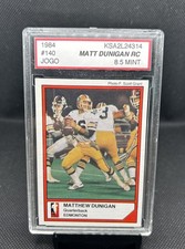1984 JOGO CFL #140 MATTHEW DUNIGAN HOF KSA 8.5