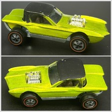 Hot Wheels Redline 68 US Antifreeze Python Full Black Roof Brown Interior