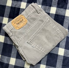 Vintage Levi's 517 Corduroy Pants Men 34x30 Gray Bootcut USA Made 80s 90s Y2K