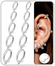 Steel Earrings Sets for Sensitive Ears Lightweight Small Huggie Hoop