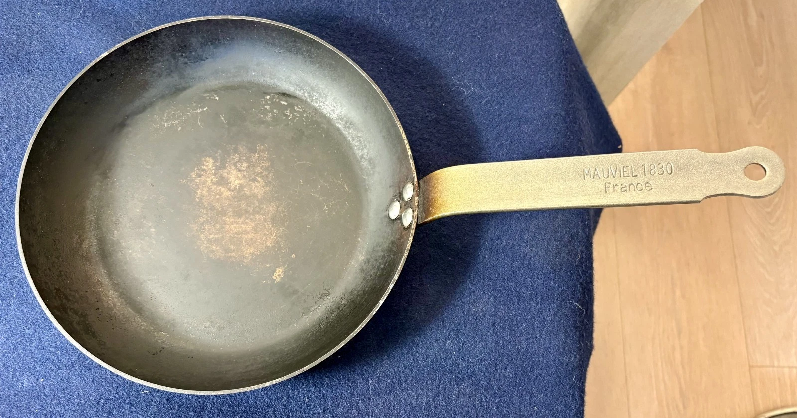 VTG Mauviel 1830 France Iron Frying Pan 9-10 inch Stainless Steel Handle