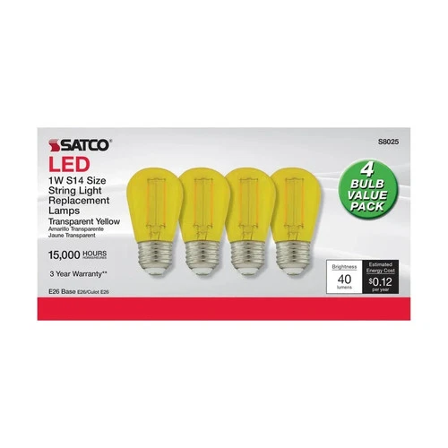 Replacement LED String Light Lamp - 1 Watt - S14 - Tunable White - Frosted - Sta - Picture 2 of 5