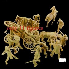 1/32 Scale The Carriage That Fell During The Indian War 11 Figures Resin Model