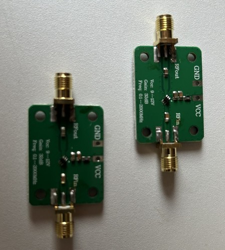 🇬🇧2x 0,1-2000MHz RF Low Noise Verstärker DC 6-12V LNA RF Breitbandverstärker