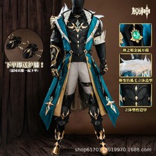 Genshin Impact Varka Cosplay Costume Show Stage Uniform Suit Outfit Robe Cloak
