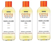 BL Cantu Mens Hair & Beard Oil 3.4oz X 3 Packs