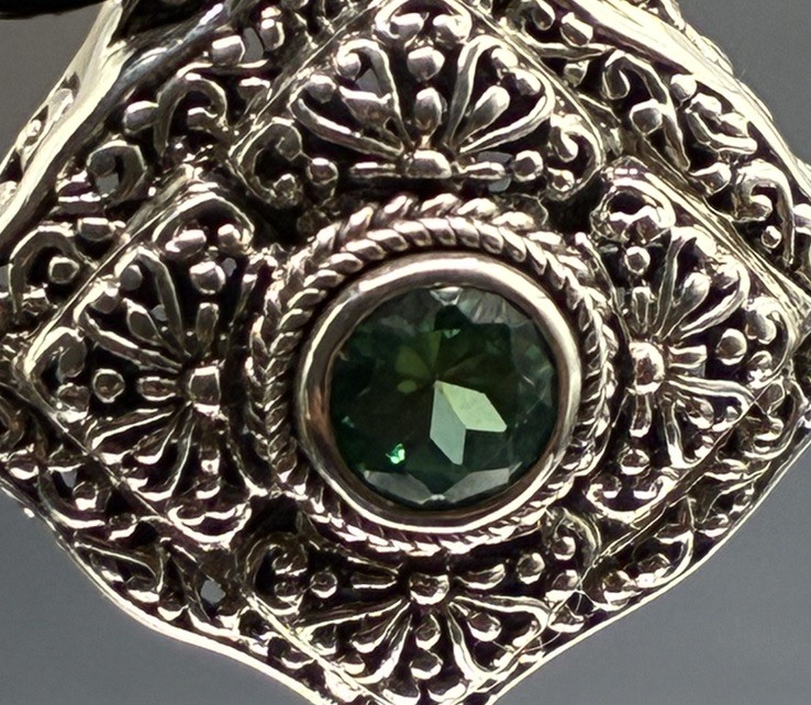 Sarda Bali Hai Mystic Topaz 925 Sterling Silver Slide Pendant