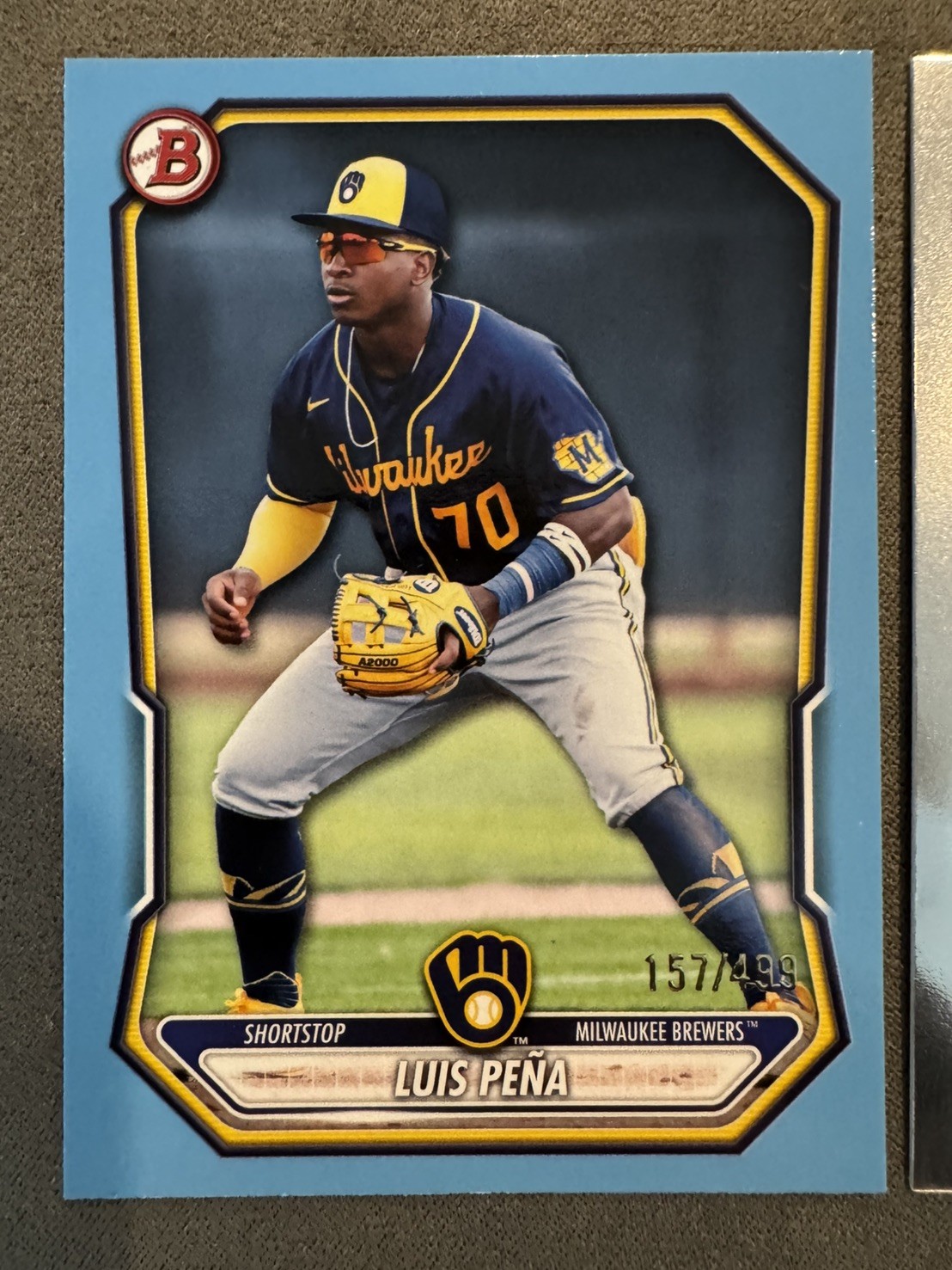 2025 Bowman - Prospects Luis Pena #BP-38 Sky Blue /499 (RC). BOTH CARDS 