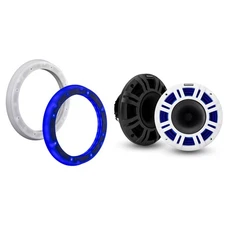 Kicker 48KMXL84 8" LED Horn-Loaded Marine Speakers & 51KLSR88 - 8.8-Inch to 8...