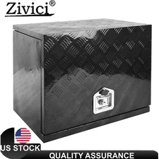 24" x19" x 15" Aluminium Toolbox Generator Tool Box Caravan Ute Toolbox Black