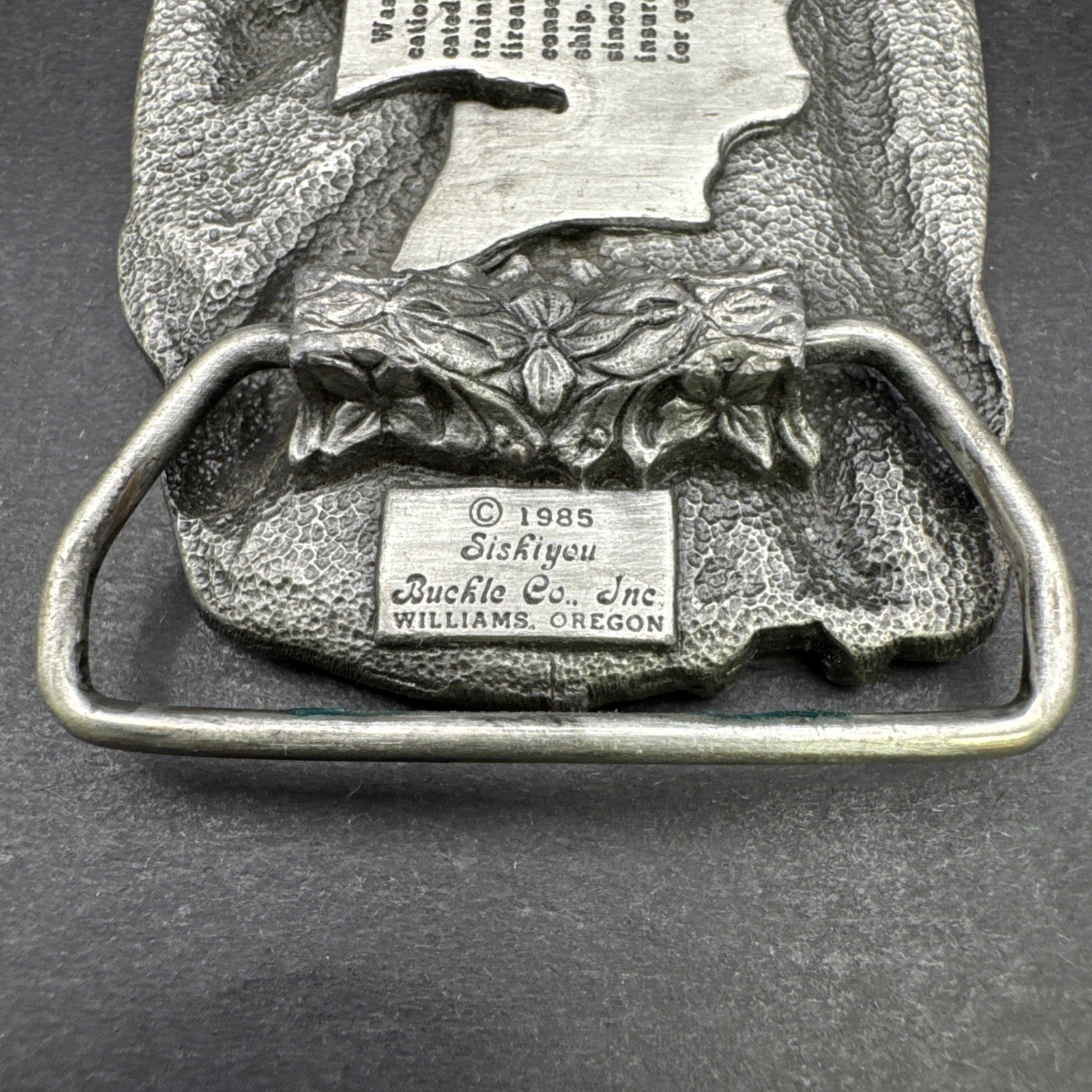 WASHINGTON STATE DEPARTMENT OF GAME 1985 Siskiyou Belt BUCKLE BB1 H2