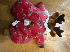 Pre Owned Vintage Russ Berrie reindeer ruby plush christmas deer