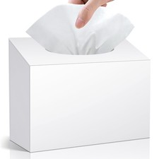Acrylic Hand Towel Box Cover Compatible with Kleenex Disposable Normal, White