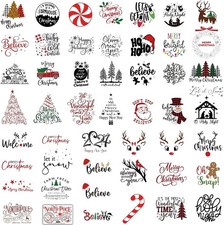 50 Pcs Christmas Stickers for Crafts Vinyl Sticker Waterproof 50pcs