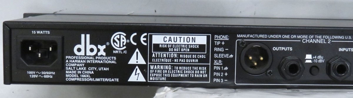 dbx 166XL Compressor / Limiter / Gate * Used Working | eBay