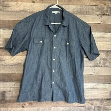 JW Anderson x Uniqlo Chambray Shirt Mens Large Blue Button Up Preppy