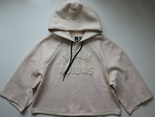 Image of ADIDAS ORIGINALS SPORTSWEAR TEAM CROPPED PULLOVER HOODIE TOP EA0418 - WOMEN S M