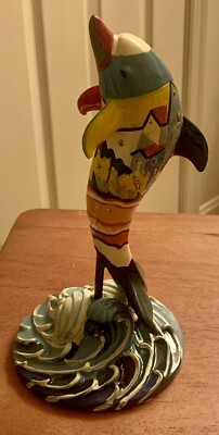 2003 Dolphins Around Town 8  Land Artistic Dolphin #13515 Rare Beach Sculpture
