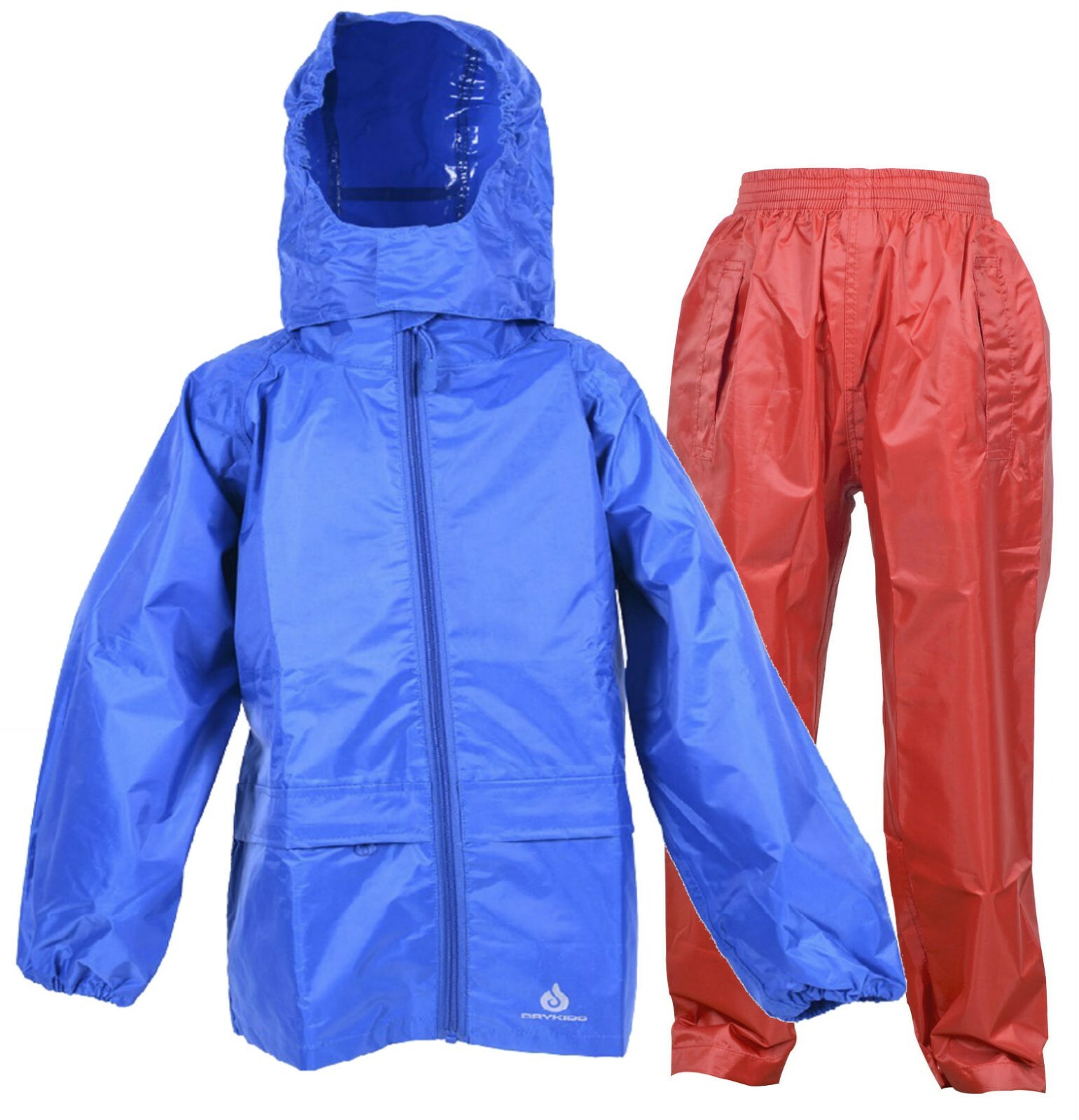 DRY KIDS Childrens Waterproof Jacket and Trouser Rain Suit Set mix and